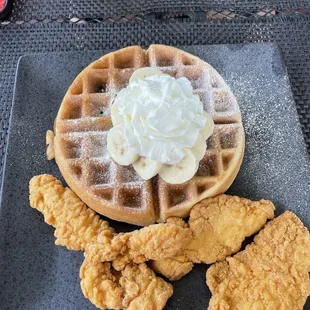 Chicken and waffles