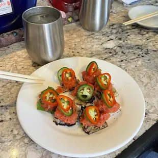 Crispy tuna jalapeño... yum!