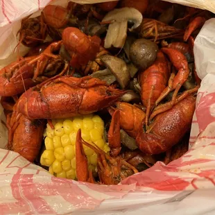 Crawfish and $6 mushrooms...