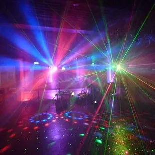 disco lights and disco floor