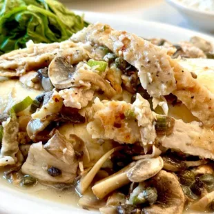 Chicken piccata omelet is amazing