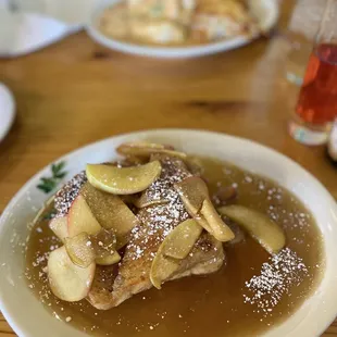 Apple French toast without the whip cream they offered