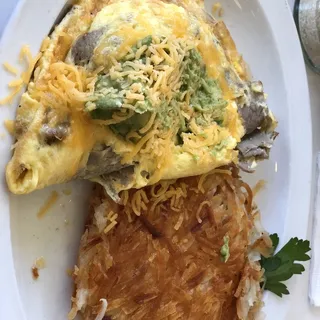 Tri-Tip & Cheddar Cheese Omelet