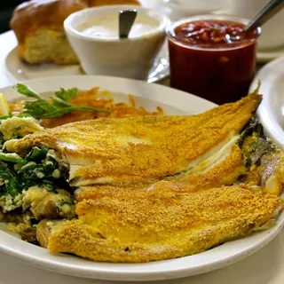 Pan Fried Trout 'n' Eggs