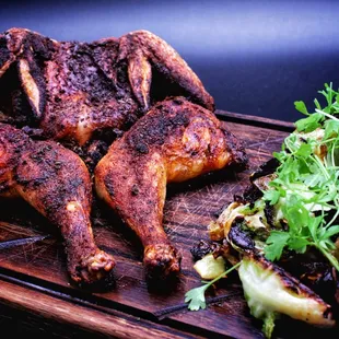 Spatchcock Chicken
Butterflied Whole Chicken, 25 Compound, Roasted Brussels