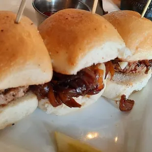Lamb Sliders... Ooh those caramelized onions are soo good