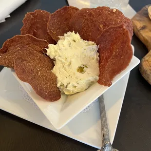 Baked Salami Chips