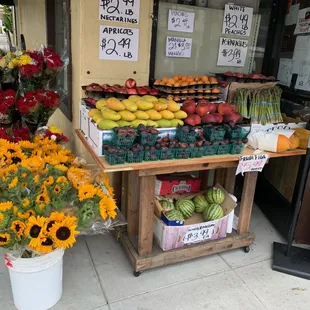 a variety of fruits and vegetables