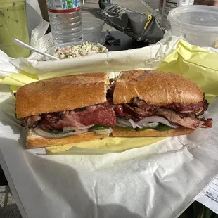 Pastrami, sandwich, hot