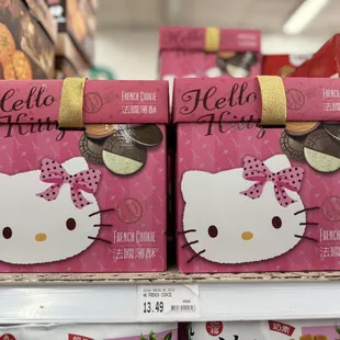 hello kitty cookies on display
