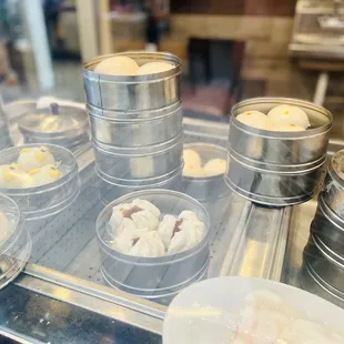 a variety of food items on a tray