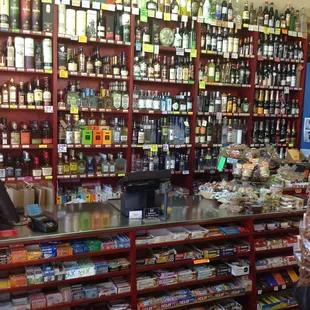 a wide selection of liquor