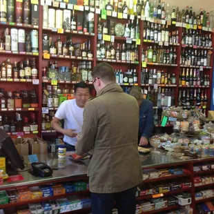 two men at the counter