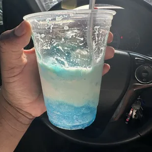 Avalanche with blue raspberry Italian ice