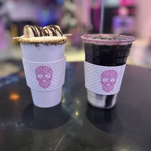 Smores latte(left), Diablo latte(right)