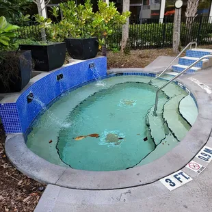 Hot tub on the side opposite the kiddie slide.