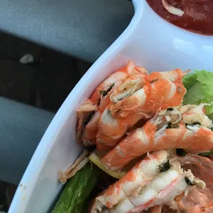 These were my replacement shrimp with "shrimp poop" still inside.