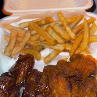 potato and chicken wings