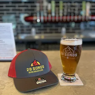 Bar, merch, hat, beer, beer taps