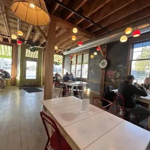 a view of the dining area