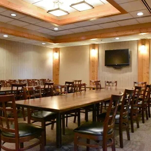 Pines room, located directly off of the main restaurant can be rented out for up to 35 people.