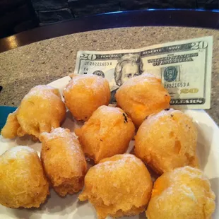 Cheese curds are not little. Awesome food and service.