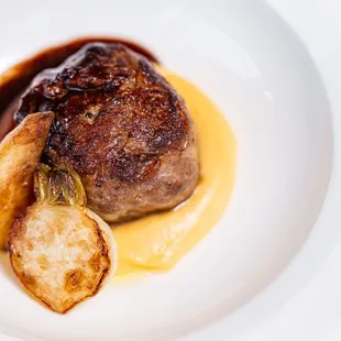 Wild Boar Crepinette: Roasted Winter Roots | Apollonia Jus