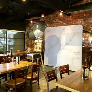 Our Open-Air Photo Booth with our marble backdrop