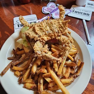 Soft Shell Crab Sandwich with Fries