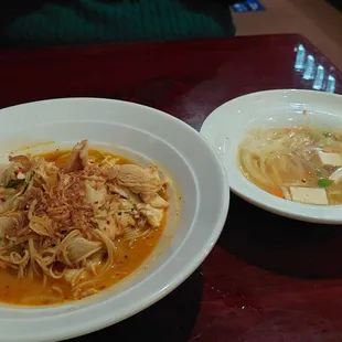 Thai angel noodle and ginger soup