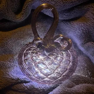 With fairy lights...