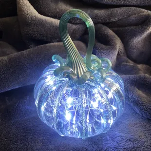 Glass Pumpkin with lights