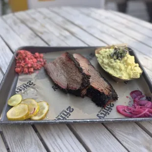1 LB Brisket with potato salad