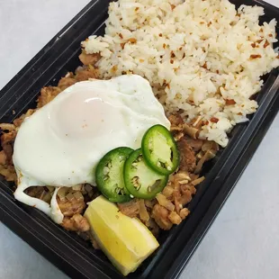 Sisig Silog-style