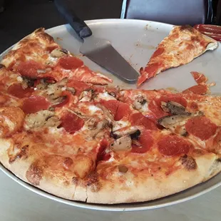 NY Style Pepperoni &amp; Mushroom