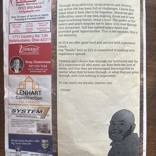 a newspaper article about what we do what we do