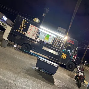 food truck at night