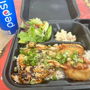 Shrimp /teriyaki plate.