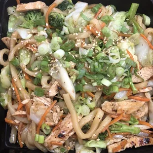 Krzy Udon noodles with chicken