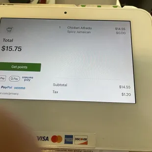 Price for lunch
