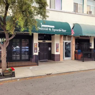 the front of the restaurant