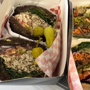 These are meat sandwiches loaded