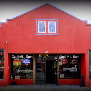 the front of the building