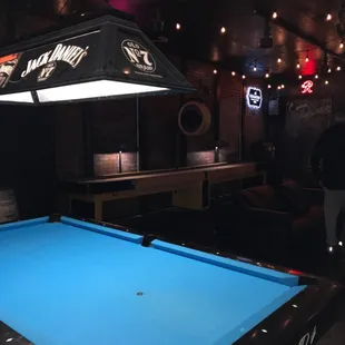 pool tables and shuffle board