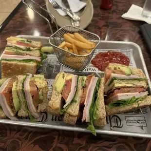 Club sandwich. Sorry I ate half the fries before the photo