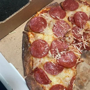 a pepperoni pizza