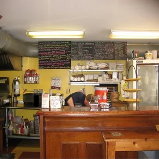 If you were standing in line during the day:homemade cookies and brownies, along with scones and muffins would be on the counter