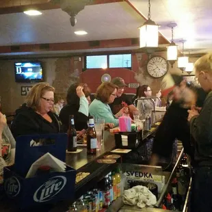 customers at the bar