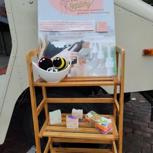 a display of products for sale