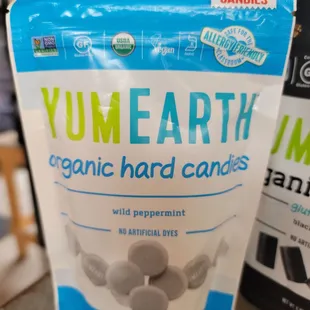 a bag of organic hard candis